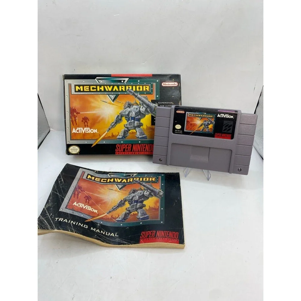 Mechwarrior Super Nintendo SNES Complete Authentic Cartridge Box Manual CIB